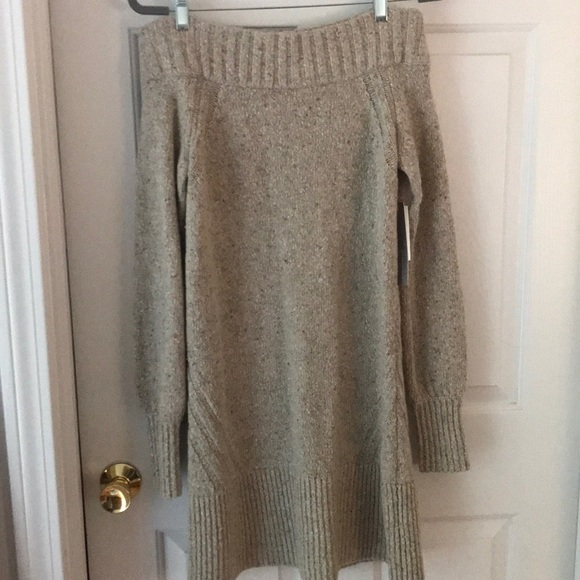 anthropologie off-the-shoulder sweater dress - Picture 1 of 4